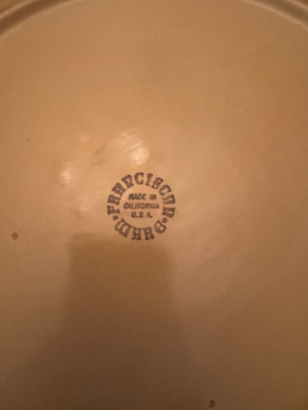 MCM Franciscan Coronado Platter 13" - Yellow Satin Swirl - California Pottery
